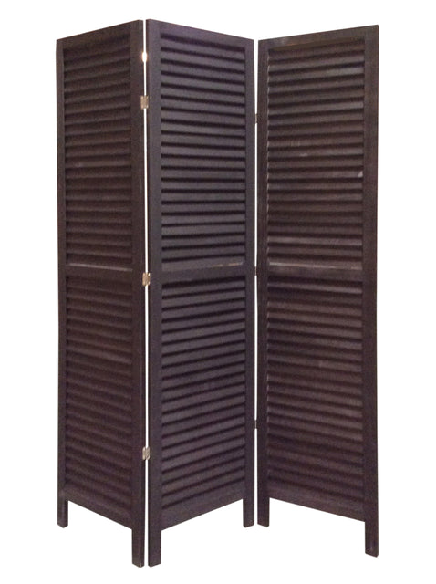 Screen Gems Shutter Screen Room Divider SG-237 WASHED WHITE
