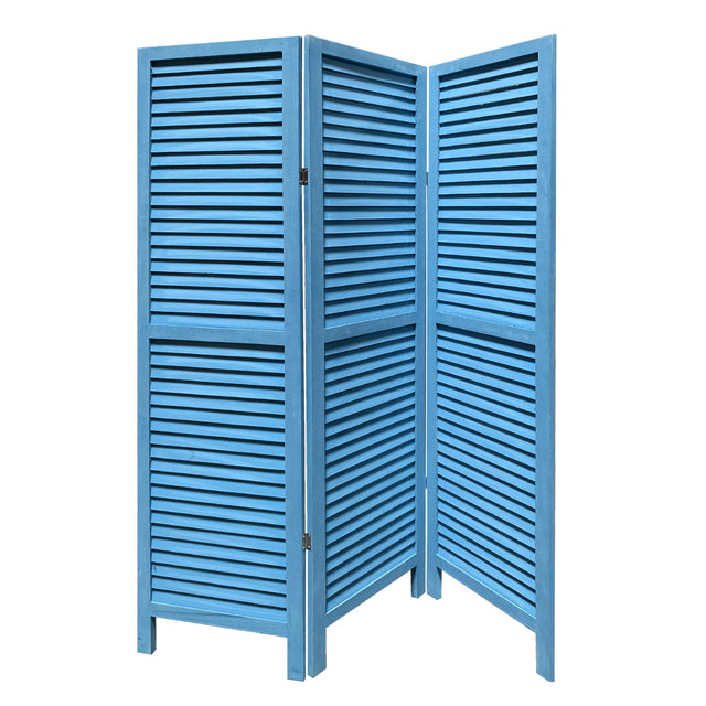 Screen Gems Shutter Screen Room Divider SG-237 WASHED WHITE