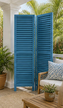 Screen Gems Shutter Screen Room Divider SG-237 WASHED WHITE