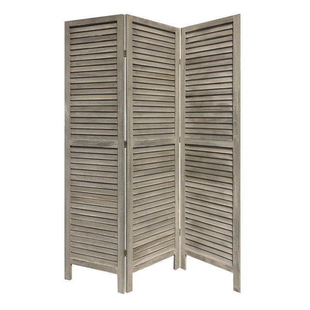 Screen Gems Shutter Screen Room Divider SG-237 WASHED WHITE