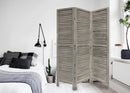 Screen Gems Shutter Screen Room Divider SG-237 WASHED WHITE