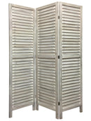 Screen Gems Shutter Screen Room Divider SG-237 WASHED WHITE