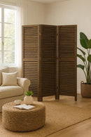 Screen Gems Shutter Screen Room Divider SG-237 WASHED WHITE