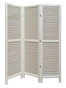 Screen Gems Shutter Screen Room Divider SG-237 WASHED WHITE