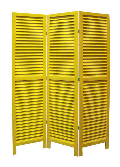 Screen Gems Shutter Screen Room Divider SG-237 WASHED WHITE