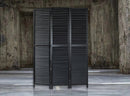 Screen Gems Louvertie Screen Room Divider SG-258 BLACK