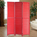 Screen Gems Louvertie Screen Room Divider SG-258 RED