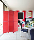 Screen Gems Louvertie Screen Room Divider SG-258 RED