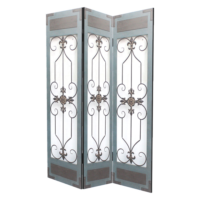 Screen Gems Wooden Metal Screen Room Divider SG-261