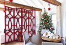 Screen Gems Savoy Screen SG-281 Red - 84" X 84" Room Divider