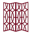 Screen Gems Savoy Screen SG-281 Red - 84" X 84" Room Divider
