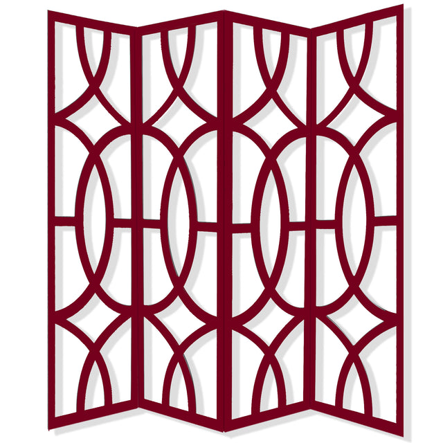 Screen Gems Savoy Screen SG-281 Red - 84" X 84" Room Divider