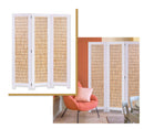 Screen Gems White Wicker Screen Room Divider SG-324