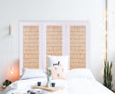 Screen Gems White Wicker Screen Room Divider SG-324