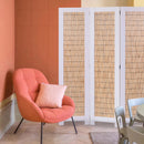 Screen Gems White Wicker Screen Room Divider SG-324