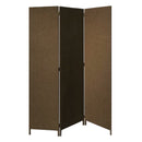 Screen Gems 3 Panel Fabric Soho Screen SG-360 Brown Room Divider