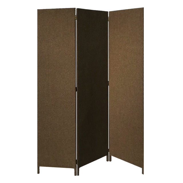 Screen Gems 3 Panel Fabric Soho Screen SG-360 Brown Room Divider