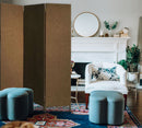 Screen Gems 3 Panel Fabric Soho Screen SG-360 Brown Room Divider