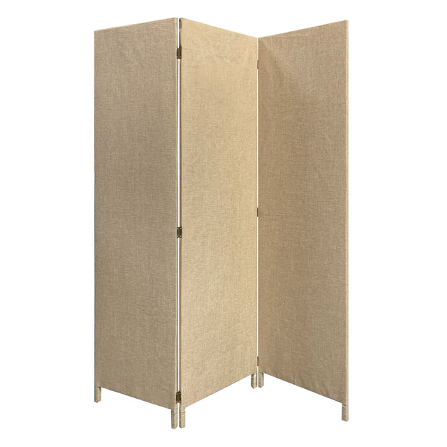 Screen Gems 3 Panel Fabric Soho Screen SG-361 Beige Room Divider