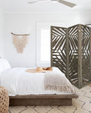 Screen Gems 3 Panel Papete Screen Room Divider SG-363 GREY