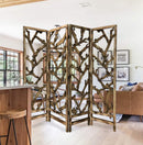 Screen Gems 7Ft  4 Panel Mulbery Alpine Screen Room Divider SG-367A