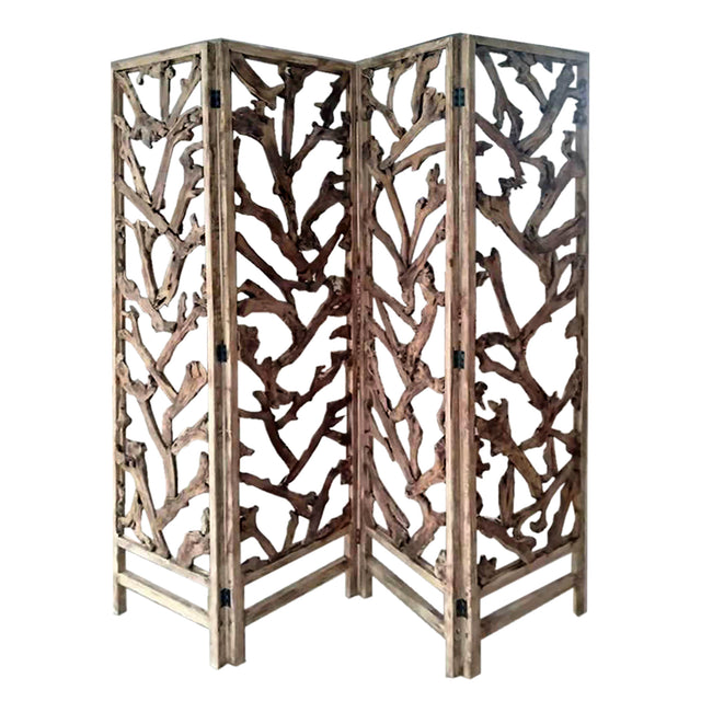 Screen Gems 7Ft  4 Panel Mulbery Alpine Screen Room Divider SG-367A
