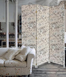 Screen Gems 3 Panel Fabric Gardenia Screen Room Divider SG-379