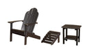 Classic Adirondack 3-Piece Set Chair with Ottoman & Side Table by Wildridge