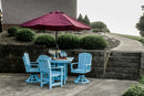 Heritage 5 Piece Patio Dining Set 44"x44" Table with 2 Swivel Rocker Chairs & 2 Arm Chairs by Wildridge