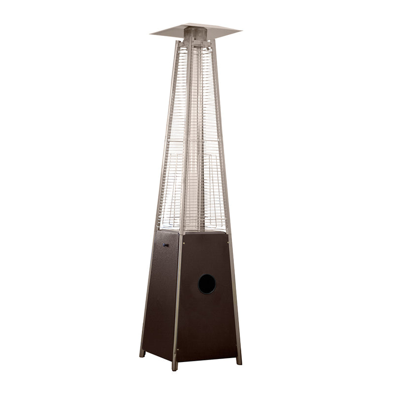 Glass Tube Patio Heater in Hammered Bronze with wheels - Elegant Indoor/Outdoor Furniture and home decor accessories at Gooddegg