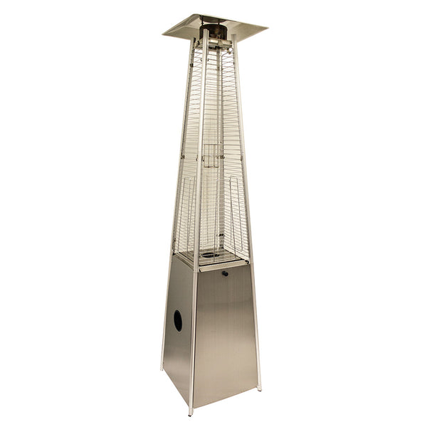 Glass Tube Patio Heater in Stainless Steel with wheels - Elegant Indoor/Outdoor Furniture and home decor accessories at Gooddegg