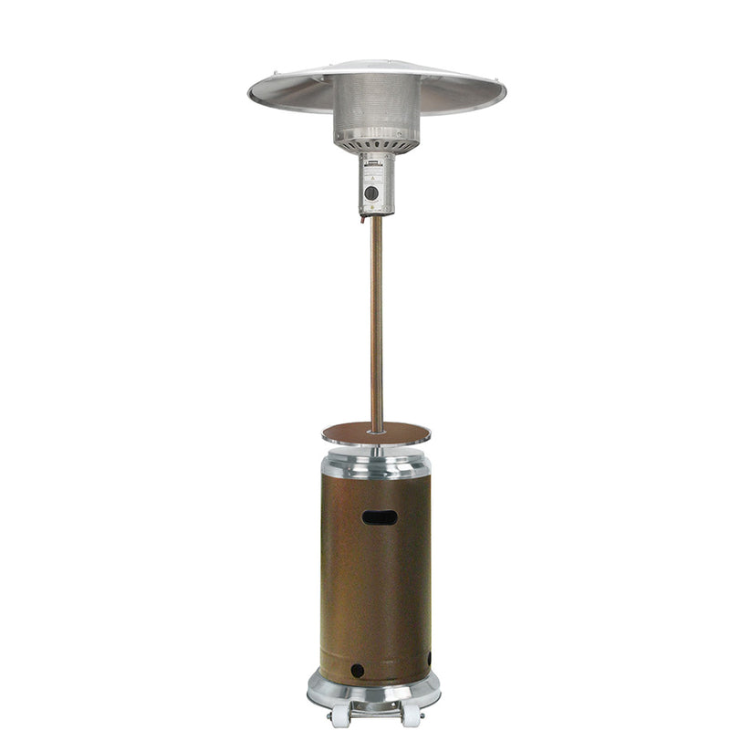 87 Outdoor Two Toned Patio Heater in Stainless Steel and Hammered Bronze - Elegant Indoor/Outdoor Furniture and home decor accessories at 