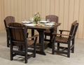Heritage 5 Piece Patio Dining Set 44"x44" Table with 4 Arm Chairs by Wildridge