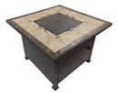 Square Tile Fire Pit in Bronze - Elegant Indoor/Outdoor Furniture and home decor accessories at Gooddegg