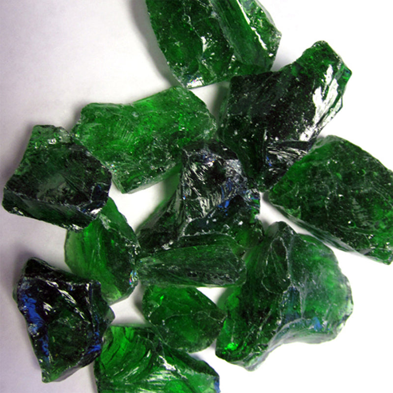 Recycled Fire Pit Fire Glass in Green - Elegant Indoor/Outdoor Furniture and home decor accessories at Gooddegg