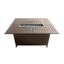 Outdoor Aluminum Rectangular Fire Pit Table in Hammered Bronze - Elegant Indoor/Outdoor Furniture and home decor accessories at Gooddegg
