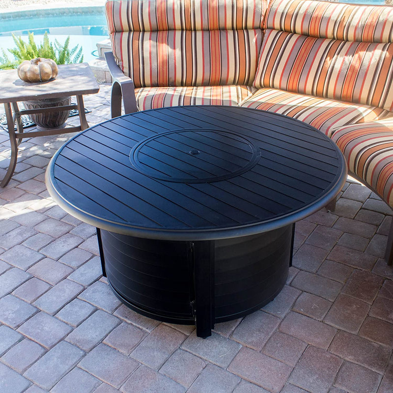 Outdoor Aluminum Propane Fire Pit Table in Black - Elegant Indoor/Outdoor Furniture and home decor accessories at Gooddegg