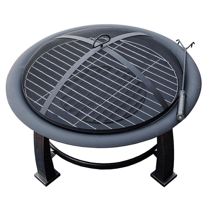 30 Wood Burning Fire Pit with Cooking Grate - Elegant Indoor/Outdoor Furniture and home decor accessories at Gooddegg