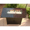 RECTANGULAR BAR HEIGHT MARBLE TOP FIRE PIT with WIND SCREEN