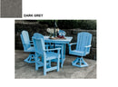 Heritage 5 Piece Patio Dining Set 44"x44" Table with 2 Swivel Rocker Chairs & 2 Arm Chairs by Wildridge