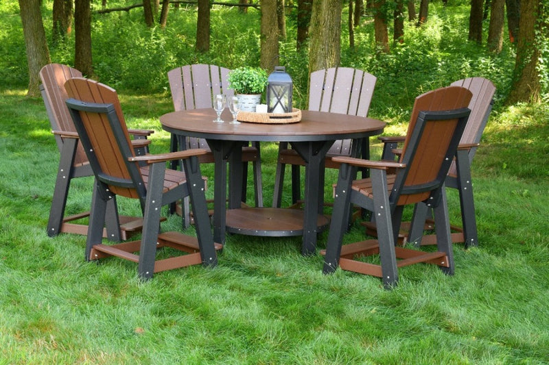 7 Piece Set with 60 inch Round Pub Table and 6 Balcony Chairs by Wildridge - Elegant Indoor/Outdoor Furniture and home decor accessories at 