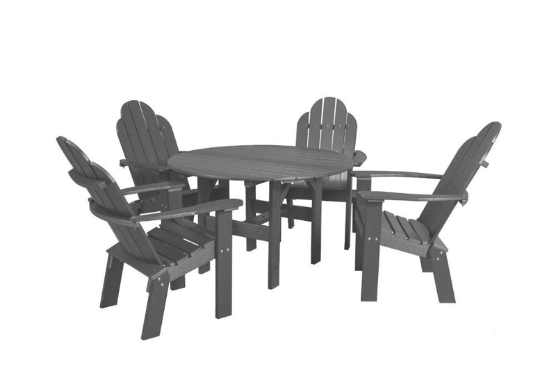 Classic 46 inch Round Patio Table set with 4 Deck Chairs by Wildridge - Elegant Indoor/Outdoor Furniture and home decor accessories at 