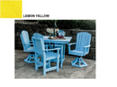 Heritage 5 Piece Patio Dining Set 44"x44" Table with 2 Swivel Rocker Chairs & 2 Arm Chairs by Wildridge