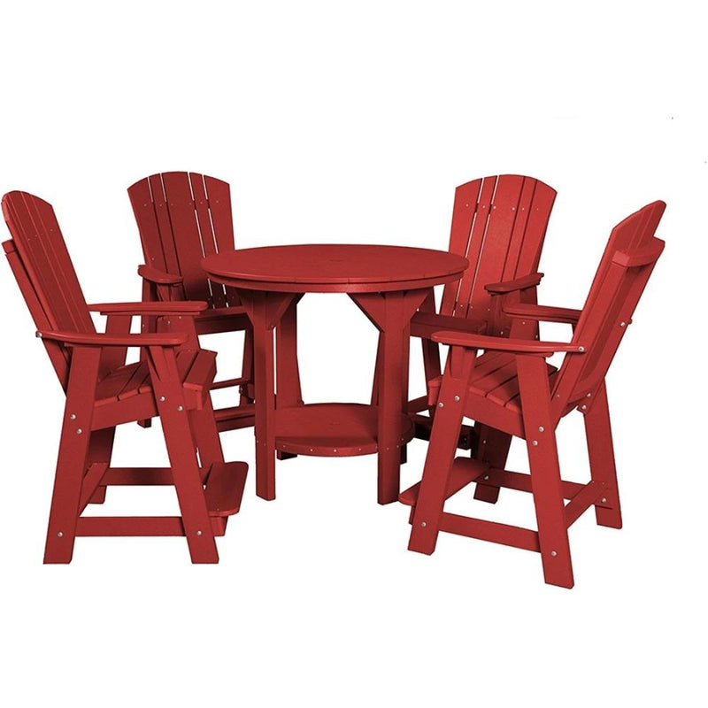 5 Piece Set with 48 inch Round Pub Table and 4 Balcony Chairs by Wildridge - Elegant Indoor/Outdoor Furniture and home decor accessories at 