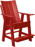Outdoor Contemporary 2 High Adirondack Chair with 1 Side Table by Wildridge