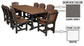 Heritage 9 Piece Patio Dining Set with 6 Dining Chairs and 2 Arm Chairs by Wildridge