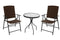 3 Piece Patio Bistro Set-Dark Brown Wicker - Elegant Indoor/Outdoor Furniture and home decor accessories at Gooddegg