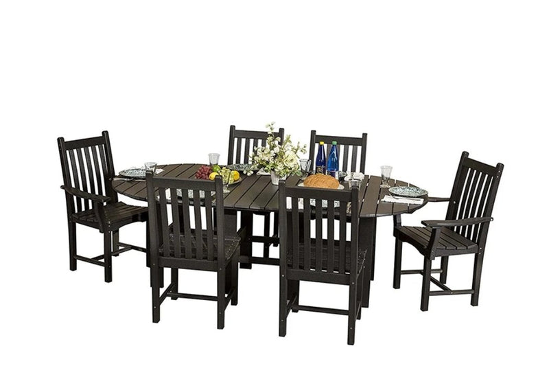 Classic 44” x 84” Dining Table Set With 4 Side Chairs 2 Arm Chairs by Wildridge - Elegant Indoor/Outdoor Furniture and home decor 