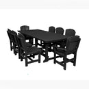 9 Piece Patio Dining Set with 6 Dining Chairs and 2 Arm Chairs by Wildridge - Elegant Indoor/Outdoor Furniture and home decor accessories at