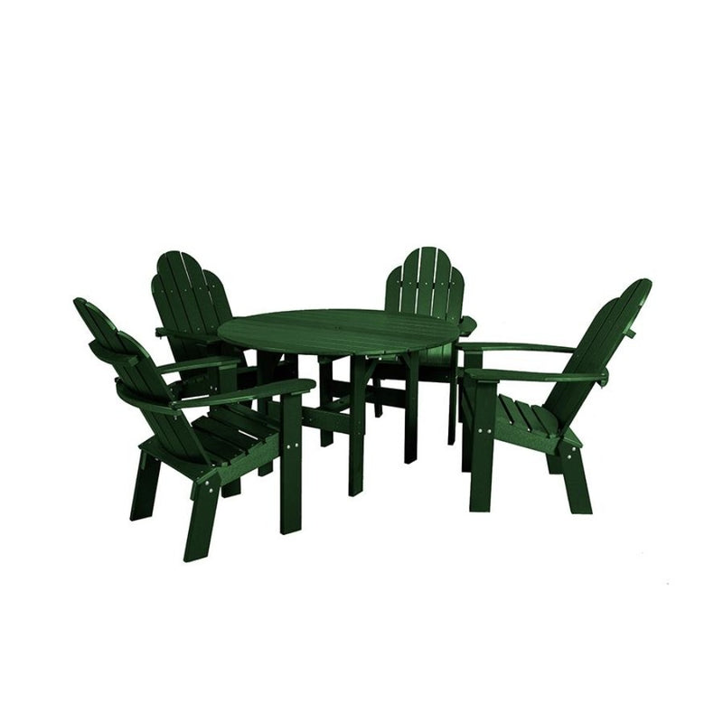 Classic 46 inch Round Patio Table set with 4 Deck Chairs by Wildridge - Elegant Indoor/Outdoor Furniture and home decor accessories at 